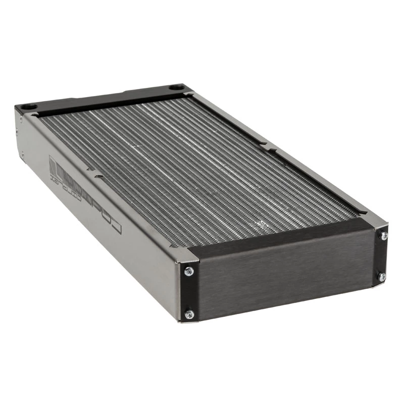Bloco de refrigeração Aqua-Computer 33705 — alumínio/cobre/aço inoxidável, 320×140×40 mm, cinzento/prateado