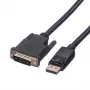 Roline - cabo de vídeo - DisplayPort (M) para DVI-D (M) - 2 m - parafusos de orelhas - preto