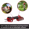 Tesoura de poda EINHELL GP-LS 18/28 Li T BL-Solo — tesoura de poda telescópica de bypass sem fio, 18 V, capacidade de corte 2,8 cm, punho de alumínio