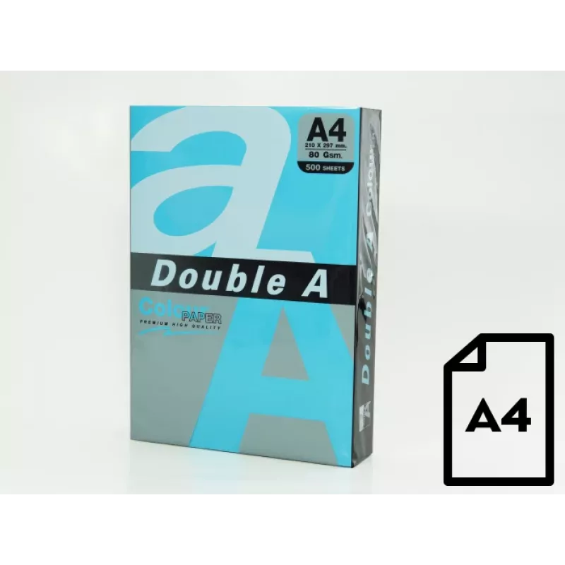 Papel colorido Double A, 80g, A4, 500 folhas, azul-escuro