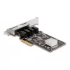 DeLOCK placa PCI Express x4 4 x RJ45 Gigabit LAN RTL8111 - PCIe - RJ-45 - PCIe 2.0 - prateado - PC - Windows 10 - Windows 11 - Windows 8.1 (88618)