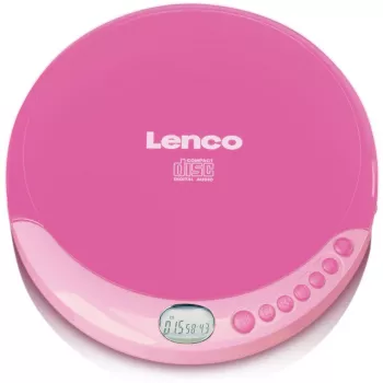 Leitor de CD portátil Lenco CD-011 Rosa