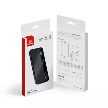 Proteção de ecrã em vidro híbrido Crong para iPhone 15 CRG-NANO-IP61 dureza 9H resistente a riscos