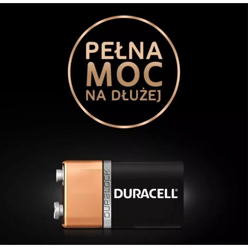 Pilha Duracell 9V embalagem individual 9VDUR BT0009