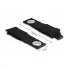 Fita de velcro resistente DeLOCK C 260 x L 38 mm preto 5 unid.