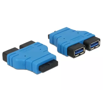 Hub USB 3.0 DeLOCK 65670 preto azul