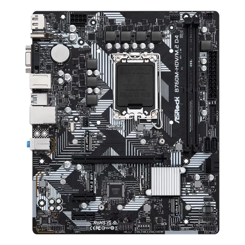 Placa-mãe ASRock B760M-HDV/M.2 D4 DDR4 LGA 1700 Micro-ATX