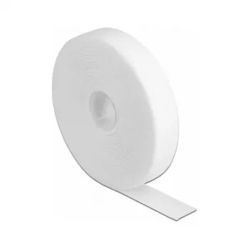 DeLOCK - rolo de abraçadeiras para cabos - 5,0 m - branco (18381)