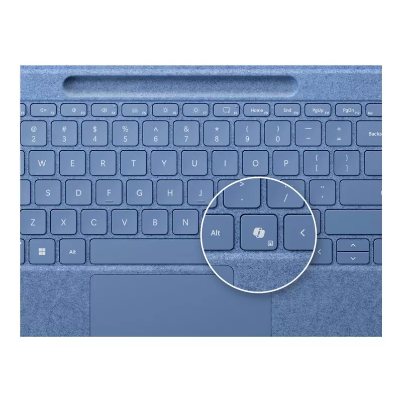 Teclado para Microsoft Surface 8YU-00027 — layout QWERTZ alemão, Bluetooth, touchpad, azul
