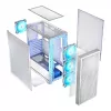 Caixa de PC LOGIC Dart Pro Midi ARGB branco — Midi Tower, ATX, 456×200×385 mm, GPU máx. 34 cm, altura do dissipador da CPU 155 mm, 3x120mm frente + 1x120mm traseira, USB 3.0 x2, USB-C x1