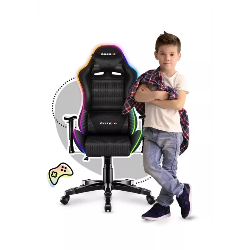 CADEIRA GAMING PARA CRIANÇAS HUZARO RANGER 6.0 RGB MESH