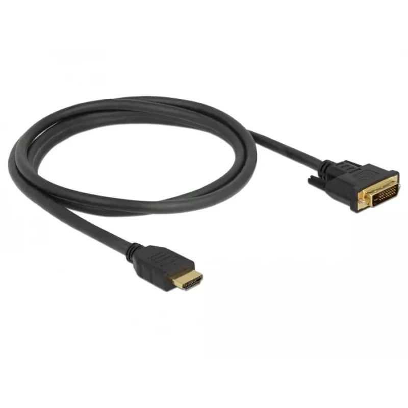 Adaptador de cabo de vídeo DeLOCK 85653 1,5 m HDMI Type-A DVI preto