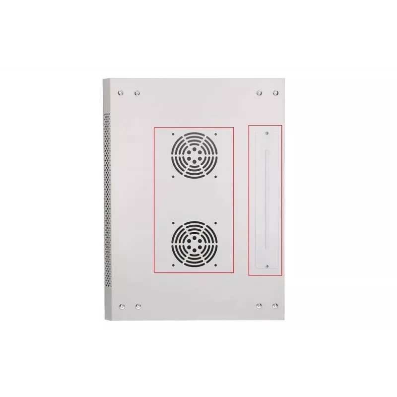 Armário Rackmount Extralink 12U 600x450 ASP cinzento montado na parede, porta metálica