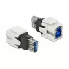 Módulo Keystone DeLOCK 86394 plano branco USB A