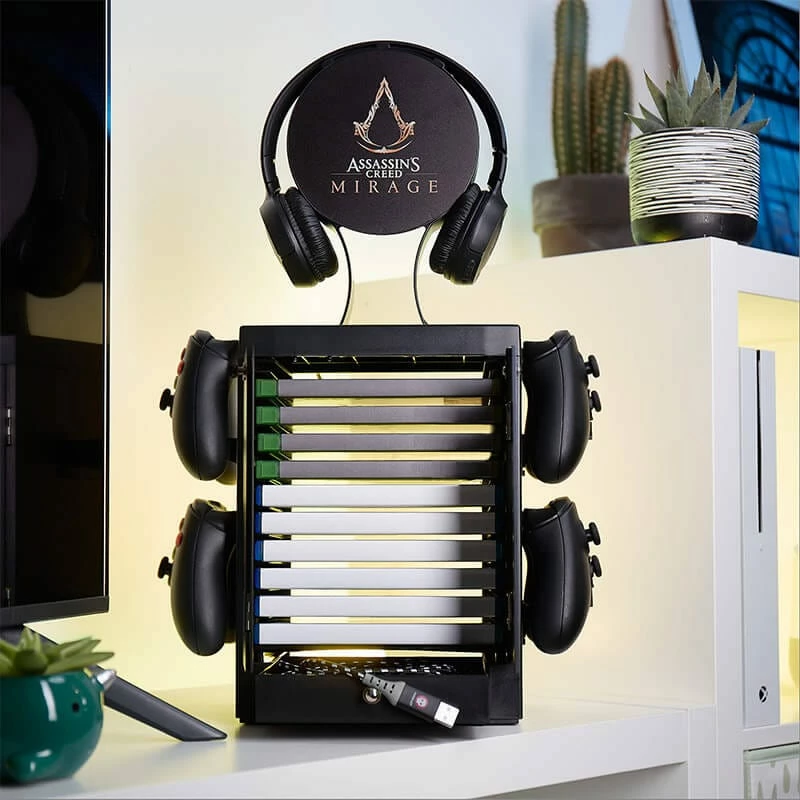 Numskull Games Official Assassin's Creed - Mirage Gaming Locker, suporte para jogos, Xbox, preto, com fios, 1 unid.