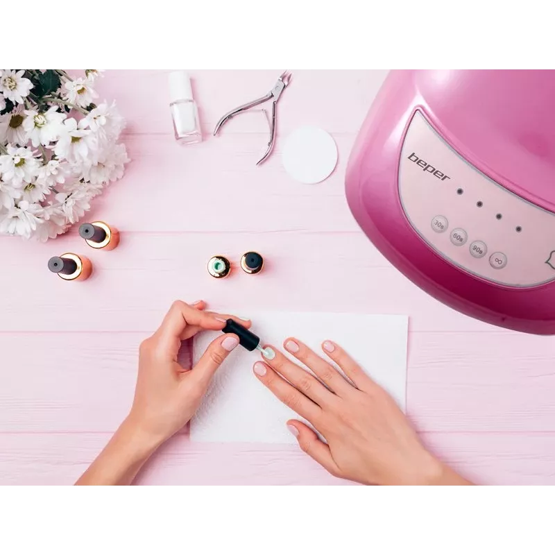 Beper 40.992 lâmpada LED para gel de unhas, temporizador 30/60/90 s, 12 W