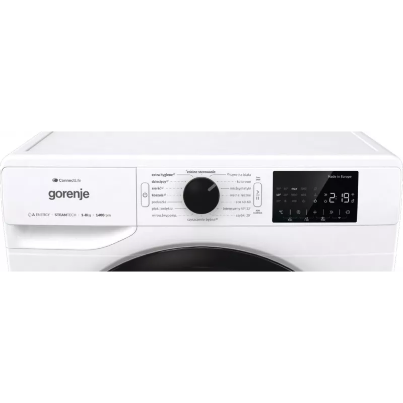 Máquina de lavar roupa independente Gorenje G400, 8 kg, 1400 rpm WPNEI84A1SWIFI/PL