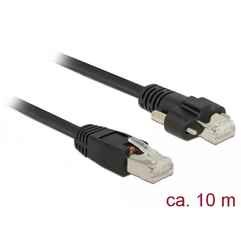 Cabo de rede DeLOCK 85672 RJ-45 Cat6 10 m preto