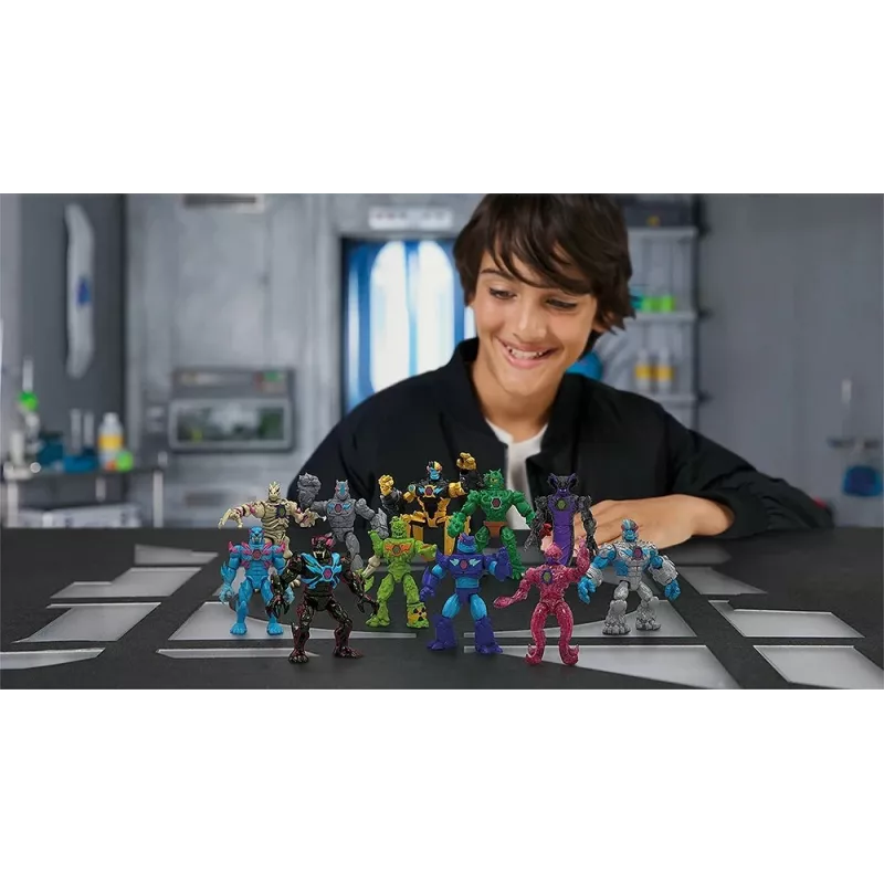 Conjunto de figuras Cobi Mr Beast Lab Hybrids — figuras de ação colecionáveis da Cobi