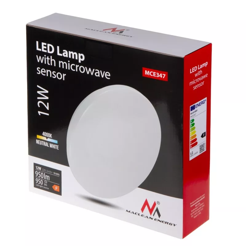 Maclean MCE347 plafonier LED com sensor crepuscular