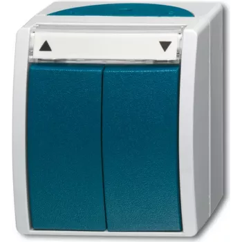 BUSCH JAEGER 2621/4 W-53 - 1P - verde - branco - 250 V - 10 A - 74 mm - 55 mm