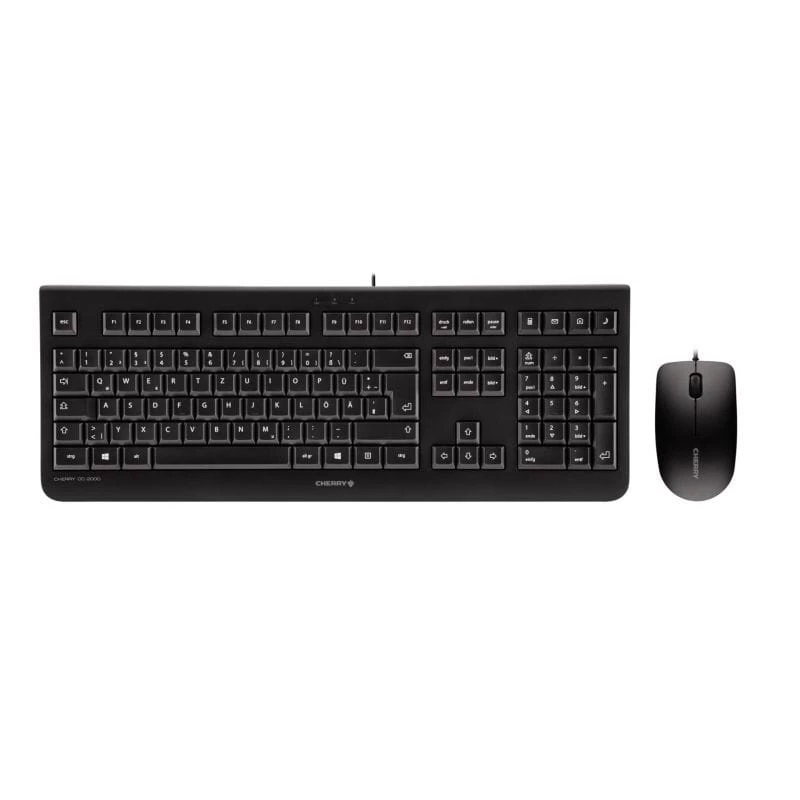 CHERRY DC 2000 Teclado, rato incluído, universal, USB, QWERTY, checo, preto