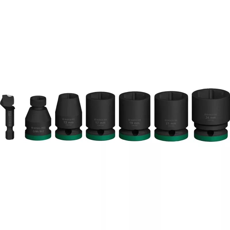 Conjunto de chaves de caixa Bosch Powertools PRO 1/2 polegadas 7 peças preto