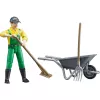 Conjunto de figuras agricultor com acessórios, figura de brincar