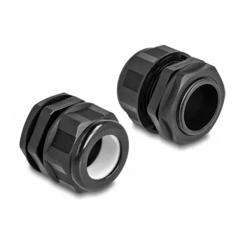 Prensa-cabos EX DeLOCK M32 preto 2 unid. poliamida