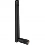 Delock 88339 antena Wi-Fi 802.11 b/g/n, RP-SMA, 2 dBi, omnidirecional, com articulação basculante, preta