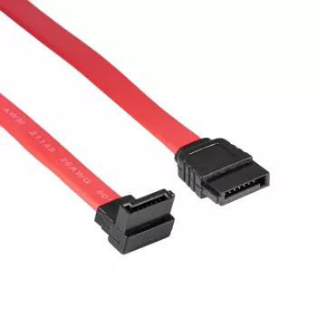 Akyga AK-CA-51 cabo SATA III 6 Gb/s, reto para angular 90°, 0,5 m, vermelho