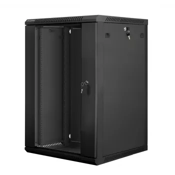 Armário rack de parede LANBERG WF01-6618-10B, 18U, 600×600×907 mm, preto, 60 kg