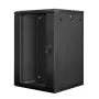 Armário rack de parede LANBERG WF01-6618-10B, 18U, 600×600×907 mm, preto, 60 kg