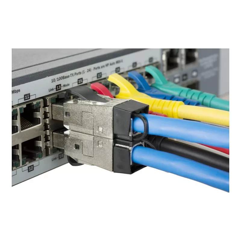 METZ CONNECT - tomada de rede - RJ-45 (M) reto - blindado - sem halogéneos, sem gancho - vermelho (130G405032-E)