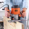 Fresadora/Trimmer Black & Decker KW1200EKA-QS — fresadora compacta com ajuste de profundidade, design ergonómico