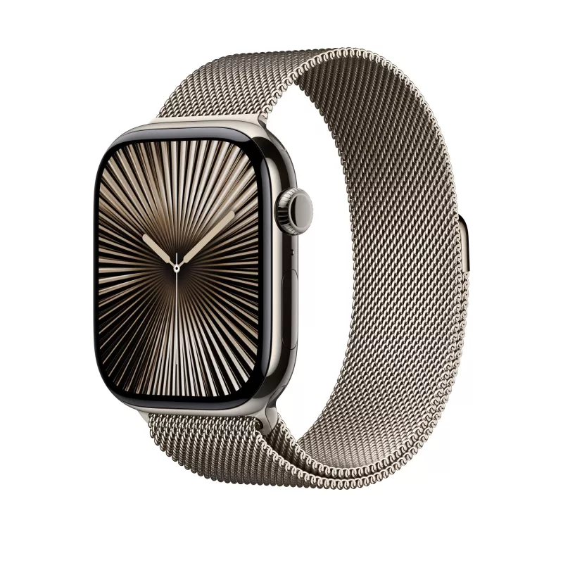 Pulseira Apple 46mm milanesa natural M/L titânio