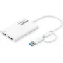 ROLINE Adaptador de ecrã USB Type-C A - Dual HDMI 4K60 macho/fêmea - Adaptador - Digital/Dados (12.03.3206)