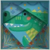 Conjunto de pintura Ravensburger CreArt Do it together – crocodilo (conjunto de pintura em conjunto para crianças)