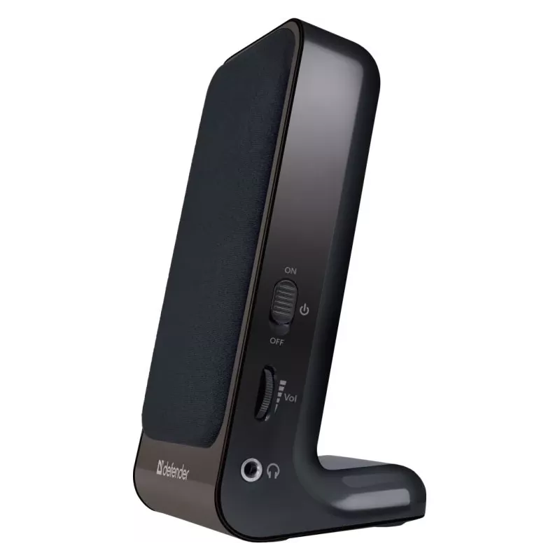 Altifalantes DEFENDER SPK-225 com fios 2.0, 4 W RMS, USB/DC 5 V, 3,5 mm, preto