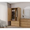 Roupeiro Topeshop SZAFA MALWA ART de quarto 5 prateleiras 2 porta(s) carvalho