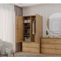 Roupeiro Topeshop SZAFA MALWA ART de quarto 5 prateleiras 2 porta(s) carvalho