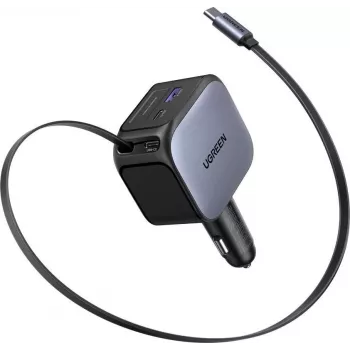 Carregador de automóvel UGREEN Fast 2 portas 145W USB-C/USB-A modelo 55910B