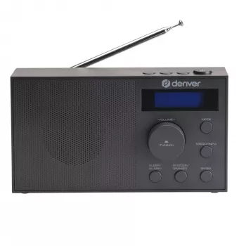 Rádio DENVER DAB-51B — rádio digital DAB+/FM/AM compacto, preto