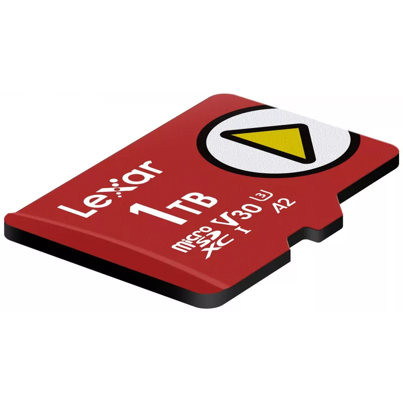 Cartão de memória MicroSDXC Lexar 1 TB UHS‑I Class 10 U3 V30 leitura 205 MB/s escrita 140 MB/s (vermelho)