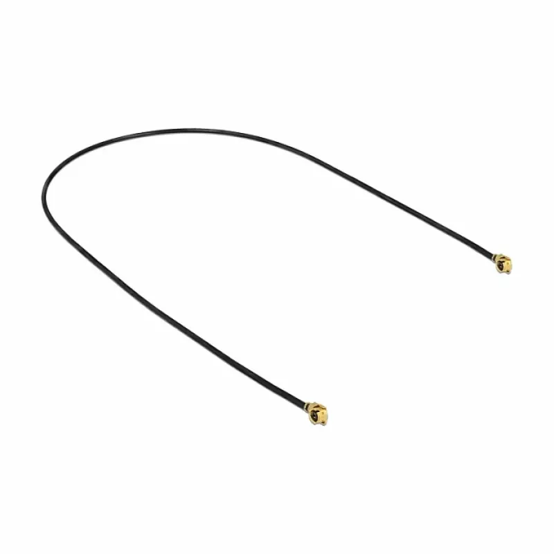 Cabo coaxial DeLOCK 89609 0,3 m MHF (I-PEX) preto dourado