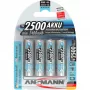 Pilha AA Ansmann 2500mAh maxE plus níquel-metal-hidreto NiMH