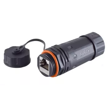Adaptador de cabo Microconnect KONCAT6A68 RJ-45 preto