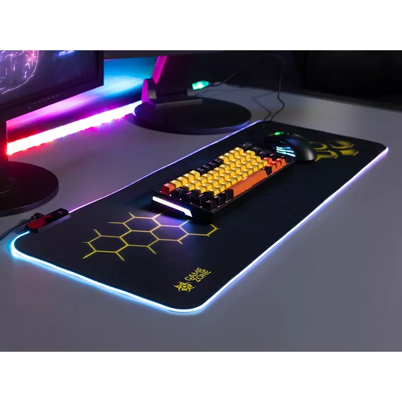 TRACER GameZone Hexy1 RGB tapete para rato e teclado, 80 x 30 x 0,4 cm, preto
