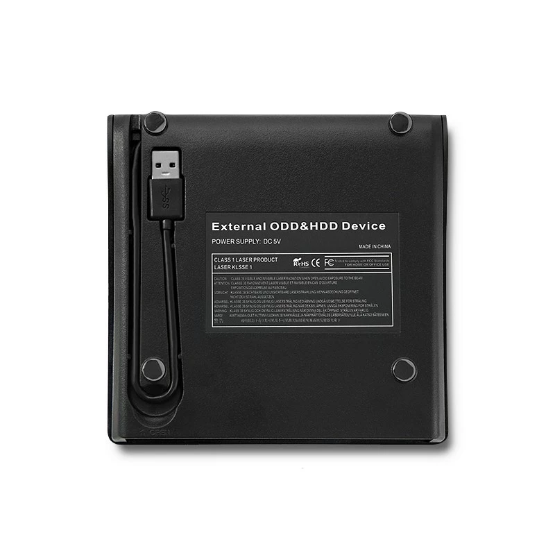 Caixa/baía para unidade de CD/DVD SATA USB 3.0 12.7mm