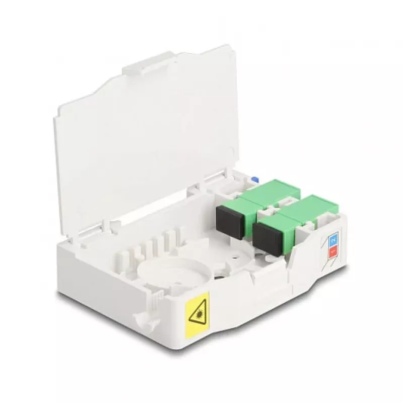 Caixa de terminação de fibra ótica DeLOCK 85935 SC simplex branco